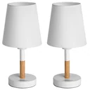 Tischlampen-Set 2-teilig Daisy weiß