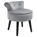 Fußhocker moderner Sitzhocker mit Rücklehne Ottomane für Schlafzimmer Wohnzimmer Velvet-feel Fabric Tannenholz Schaumsto