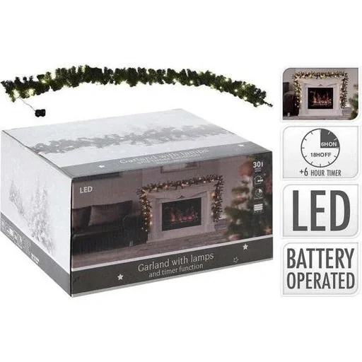 Weihnachtsgirlande 30 LED Lichter 270cm