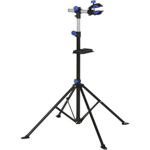 "Homcom Fahrradmontageständer mit Werkzeugablage schwarz image"