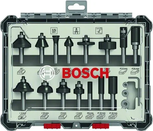 "Fräser-Set, 8-mm-Schaft,15-teilig image"