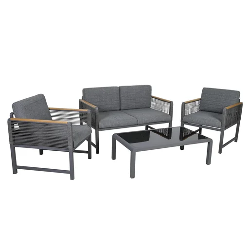 "Gartenmöbel-Lounge-Set "Nevi" - dunkelgrau   image"
