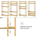 Badregal 5 Böden höhenverstellbar 130x60x26cm