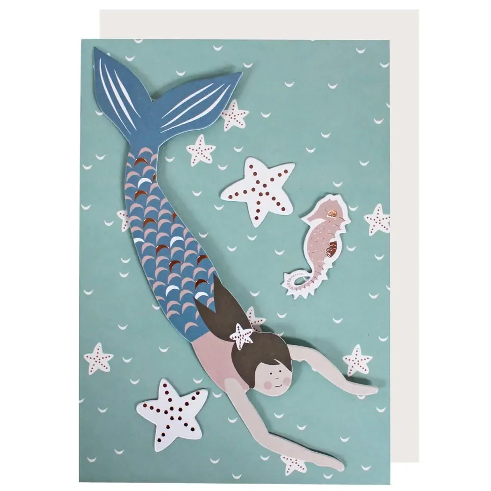 "Ava & Yves Postkarte Meerjungfrau image"