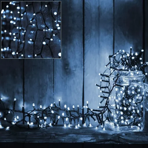 "Weihnachtslichterkette Kaltweiß 7m Timer image"