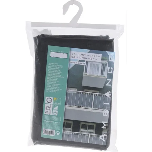 "Ambiance Balkonsichtschutz - 445 x 76 cm - Grau - Polyester image"