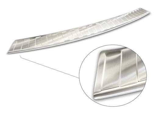 "Edelstahl Ladekantenschutz, VW Transporter T5-135,9cm,'15-'19>Erstausrüster Qualität, gebürstet, entgratete Kante image"