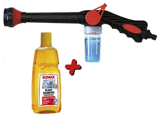 "Hochleistungs Waschpistole "F1 AQUABLASTER" + 1 x Glanz Shampoo image"