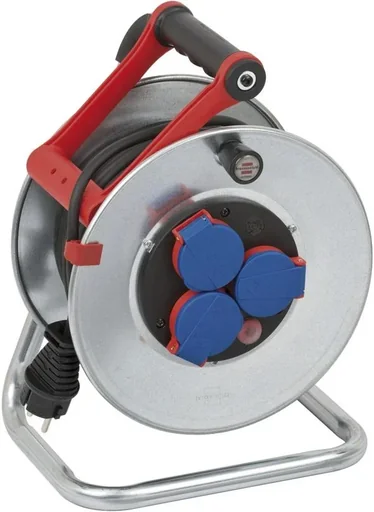 "Kabeltrommel Garant S IP44, Durchmesser 240mm, Stahlblech, 25m schwarzes Bremaxx Kabel image"