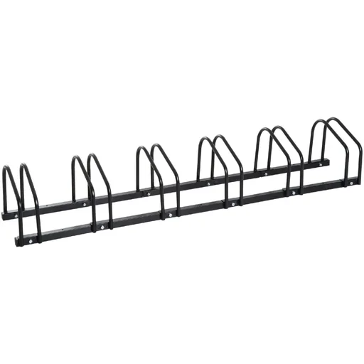 "Fahrradständer Aufstellständer 6 Fahrräder Schwarz image"