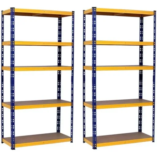 "FSH Regalset MP 18040 - max 175 kg pro Fachboden - Blau/Orange - 2 Stück image"