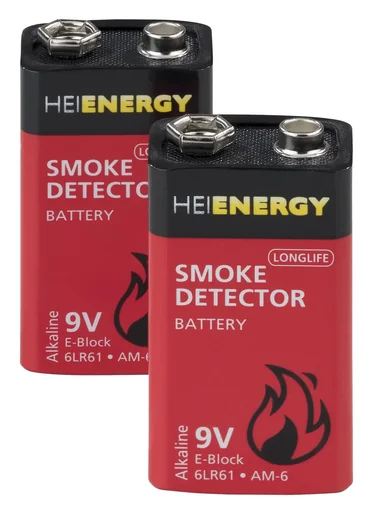 "Longlife Batterie E-Block Alkaline für Rauchwarnmelder - 2er Pack image"