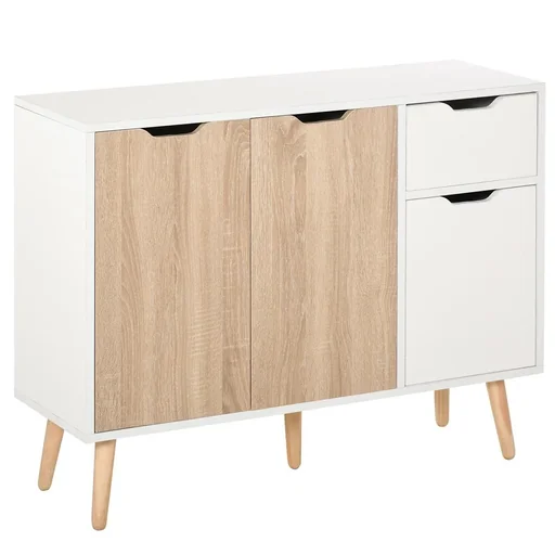 "Sideboard mit Schrank und Schubladen Kommode Nachttisch Beistellschrank im skandinavischen Design viel Stauraum MDF Span image"