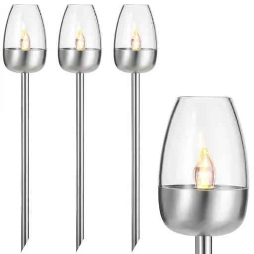 "Solarleuchten 3er-Set Edelstahl 38cm image"