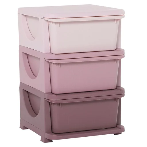 "Schubladenschrank für Kinder mit Stauraum Aufbewahrungsboxen Spielzeug-Organizer Spielzeugkiste drei Ebene für Kinderzim image"