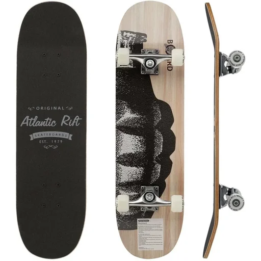 "Skateboard - ABEC 9 Stock - PU-Stoßdämpfer + PU-Räder - Natur image"