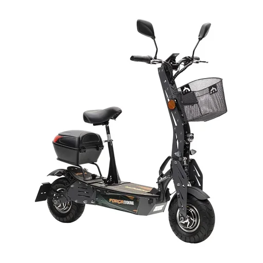 "E-Roller "Evoking" Safety 45 km/h inklusive Blinkanlage und Gepäck-Case schwarz image"