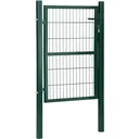 Gartentor Gartentür Zauntor Hoftür aus Stahl mit Griff Schloss und Schlüsseln 97 x 170 cm Grün