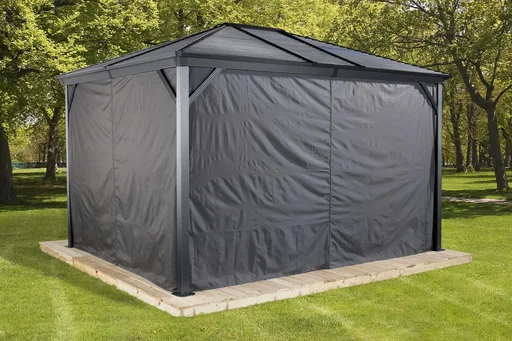 "Pavillon Vorhänge Ventura aus Polyester, dunkelgrau image"