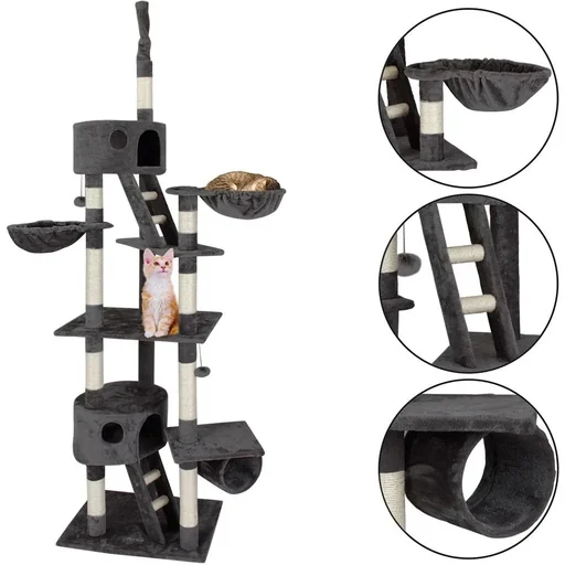 "Codoca Kratzbaum, Deckenhöhe 240 - 260 cm Dunkelgrau image"