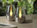 Solar Kerzen mit LED Flackerlicht 2er Set