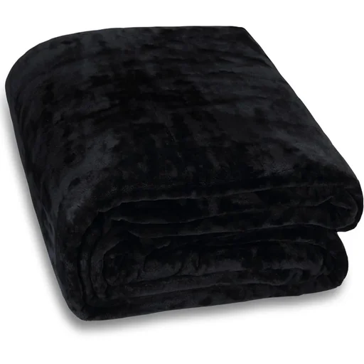 "Mikrofaser-Decke 240x220cm - schwarz image"