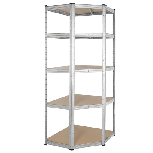 "Deuba Metall-Lagerregal/Eckregal mit 5 Fachböden - 875kg Kapazität - (HxBxT) 180x70x40 cm - 175kg pro Fachboden image"