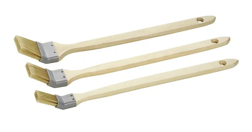 "Eckenpinsel-Set, 3-teilig, Kunstborste, Holzstiele FSC image"