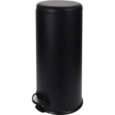 "Excellent Houseware Treteimer - Abfalleimer mit Pedal - 30 L - 30 x 64 cm - Schwarz image"
