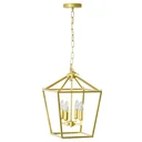 Kronleuchter Hängelampe 4-flammig Pendelleuchte mit verstellbarer Hängekett für Wohnzimmer Schlafzimmer Industrial Metal