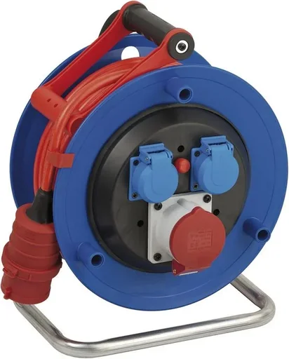 "CEE Kabeltrommel Garant IP44, Spezialkunststoff, 2 x 230V Steckdose, 1 x 400V/16S Steckdose, 25m image"