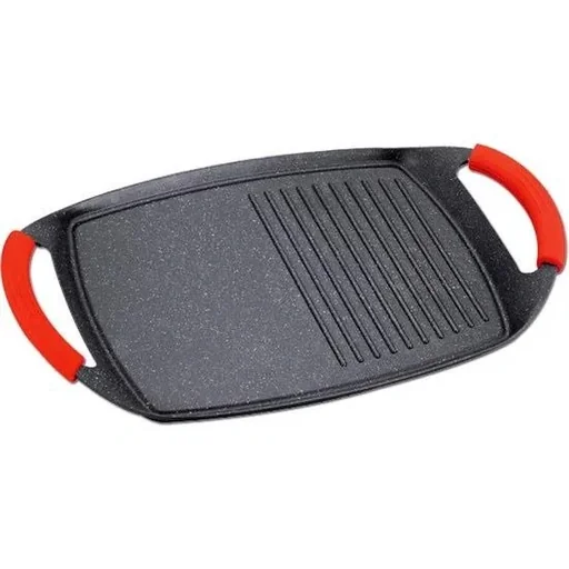 "Marmorbeschichtung Griddle-Platte mit Rippen - 47 cm image"