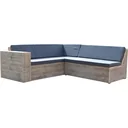 Lounge-Set robustes Gerüstholz-Ecksofa 200/200 cm