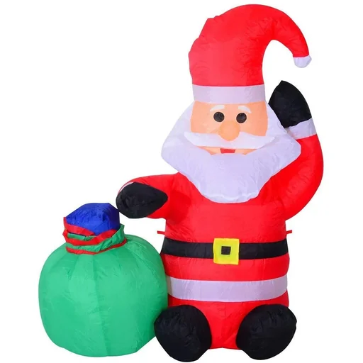 "LED Weihnachtsmann aufblasbar warmweiß image"
