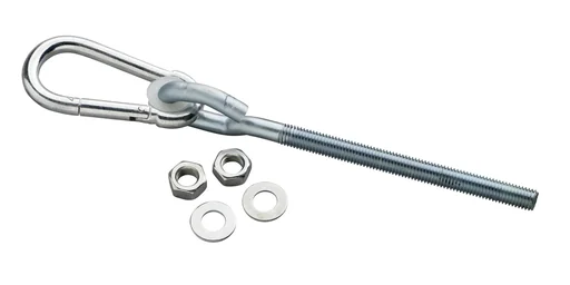 "Schaukelhaken mit Karabiner verzinkt, M12x140 image"