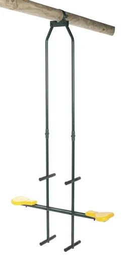 "Doppelschaukelsitz Metall Grün - Kunststoffsitze für Rundholz image"