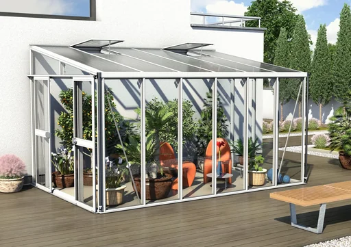 "Pavillon-Nachrüstsatz für Gewächshaus Helena + Athene 10200, Farbe weiß image"