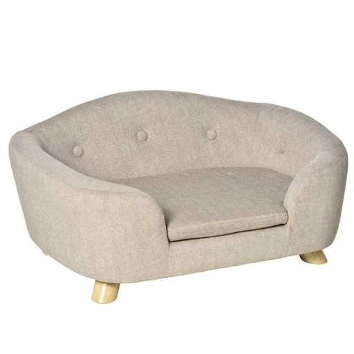 "Haustiersofa Hundematte Hundebett Hundesofa Hundecouch Katzen Sofa mit Kissen Rückentasche Plüsch Schaumstoff Kiefernhol image"