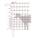 Wolfsabwehrnetz für Schafe, horinetz super, 145cm hoch, mit Doppelspitze, 50m