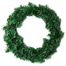 Tannenkranz Türkranz Weihnachtskranz mit LED 55cm Grün