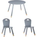 NL SET - 2x Hochstuhl und Hochtisch - Grau