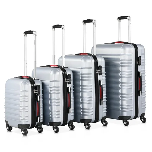 "Kofferset mit 4 Stück. S/M/L/XL Grundlinie Silber image"