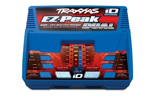 "DUAL EZ-Peak Plus 2x4-Amp NiMH/2-3S Lipo, Schnell-Lader TRAXXAS EU-Version (mit iD Akku-Erkennung) image"