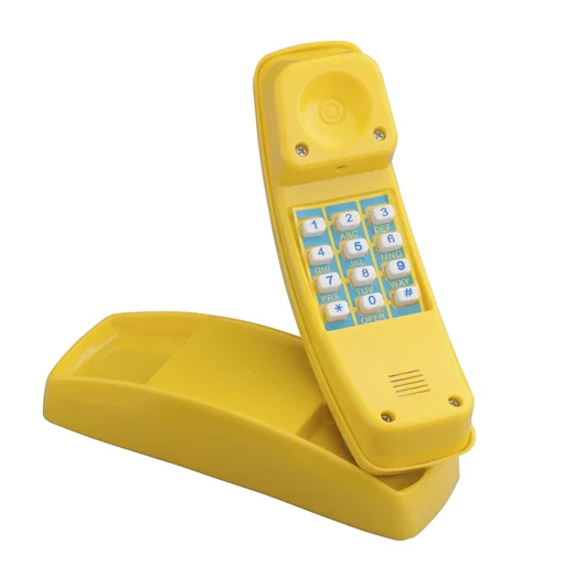 "Spielzeug Telefon aus gelben Kunststoff für Spieltürme und Spielanlagen image"