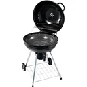 Grillwagen Kohlegrill Standgrill Kugelgrill BBQ rund mit Aschefänger Metall Schwarz Ø57 x 94 cm