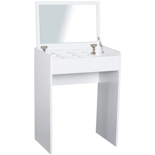 "Schminktisch Kosmetiktisch mit Hocker Weiß 60 x 40 x 79cm image"