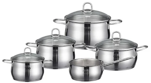 "Topfset Platin, 9-teilig, Edelstahl image"
