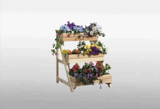 "Pflanztreppe mit Kästen natur image"