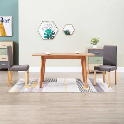 "Esszimmerstühle 2tlg. Stoff taupe image"