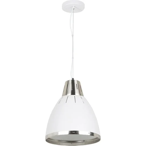 "Hängeleuchte Deckenlampe Industrie Vintage E27 40 W Metall weiß ?30 x H35 cm (ohne Birne) image"